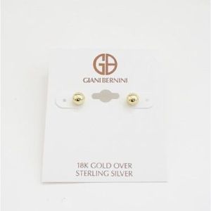 NWOT Giani Bernini 18k Gold over Sterling Silver Stud Earrings